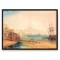 William Turner Scarborough miasto i zamek o poranku