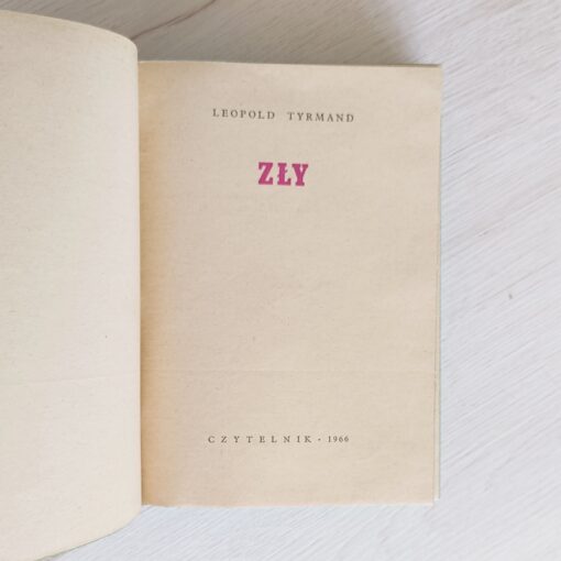 Książka Zły Leopold Tyrmand 1966 Czytelnik