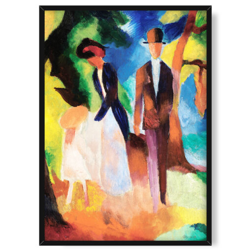 August Macke Ludzie nad błękitnym jeziorem