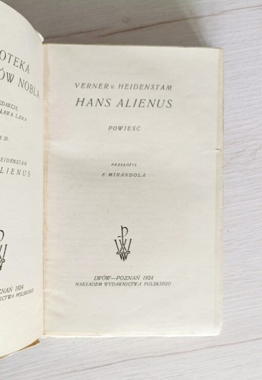 Hans Alienus Verner von Heidenstam 1924 Biblioteka Laureatów Nobla - obrazek 3