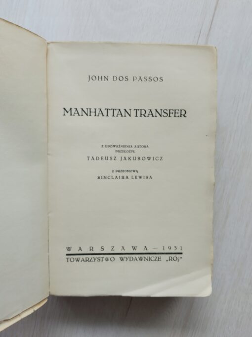 Manhattan transfer Dos Passos 1931 wydanie 1 - obrazek 5
