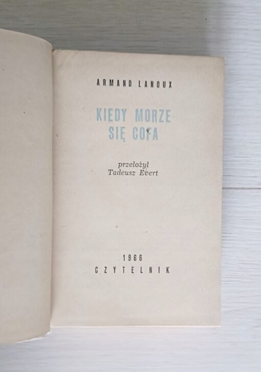 Kiedy morze się cofa Lanoux 1966 - obrazek 6