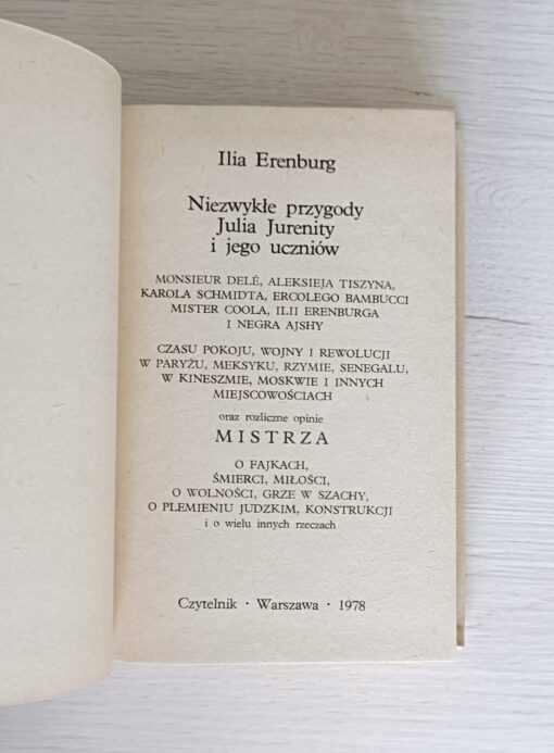 Niezwykłe przygody Julia Jurenity Ilja Erenburg - obrazek 6