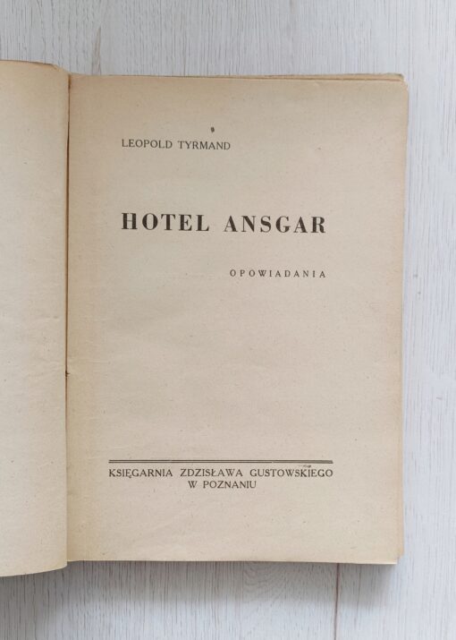 Hotel Ansgar Leopold Tyrmand 1947 Kolekcjonerskie! - obrazek 9