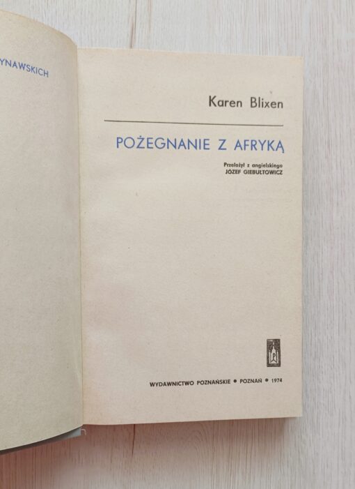 Blixen Pożegnanie z Afryką 1974 - obrazek 6