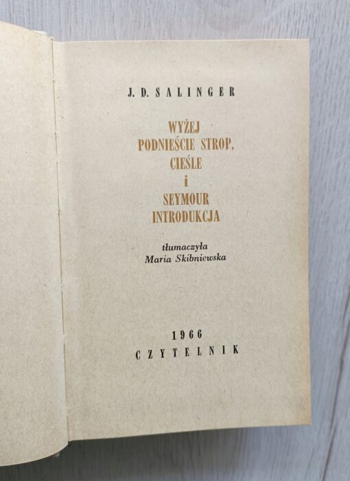 Wyżej podnieście strop cieśle Salinger 1966 - obrazek 7
