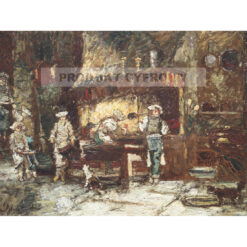 Adolphe Monticelli Kuchnia w Rotisserie des Deux Paons — produkt cyfrowy do pobrania