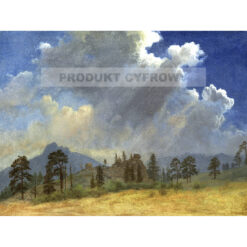 Albert Bierstadt Jodły i chmury burzowe — produkt cyfrowy do pobrania