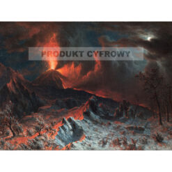 Albert Bierstadt Wezuwiusz o północy — produkt cyfrowy do pobrania