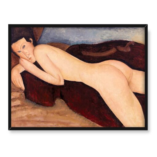 Amedeo Modigliani Akt Reclining Nude from the Back 40x30 w RAMIE