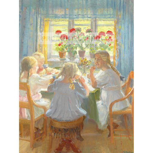 Anna Ancher Małe dziewczynki na przyjęciu herbacianym — produkt cyfrowy do pobrania