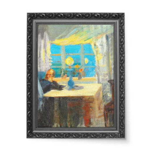 Anna Ancher Michael Ancher czyta gazetę 50x70 wydruk na płótnie CANVAS