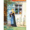 Anna Ancher Młoda dziewczyna z robótkami na drutach przed domem w Skagen — produkt cyfrowy do pobrania