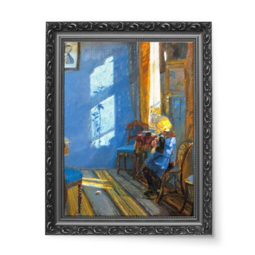 Anna Ancher Słońce w niebieskim pokoju 50x70 wydruk na płótnie CANVAS