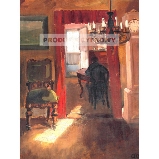 Anna Ancher Wnętrze Skagen z paskiem  słonecznym na podłodze   — produkt cyfrowy do pobrania
