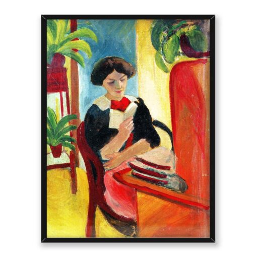 August Macke Czytająca kobieta 30x40