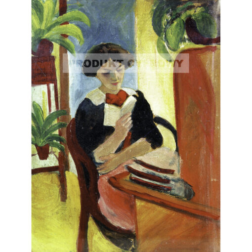 August Macke Czytająca kobieta — produkt cyfrowy do pobrania