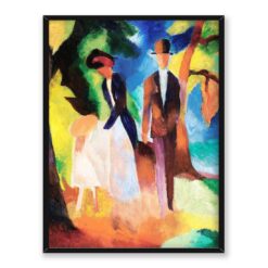 August Macke Ludzie nad błękitnym jeziorem 30x40