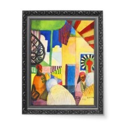 August Macke Na bazarze 50x70 wydruk na płótnie CANVAS