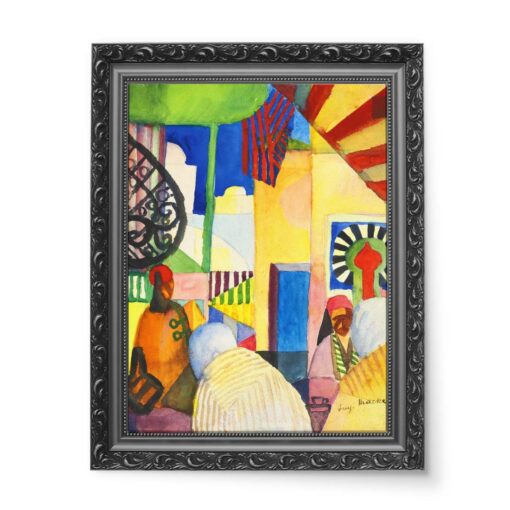 August Macke Na bazarze 50x70 wydruk na płótnie CANVAS