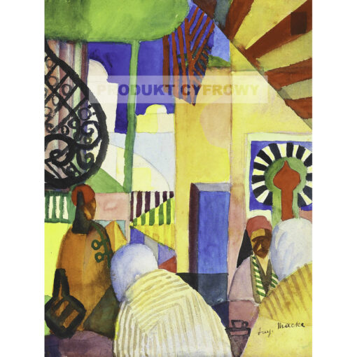 August Macke Na bazarze — produkt cyfrowy do pobrania
