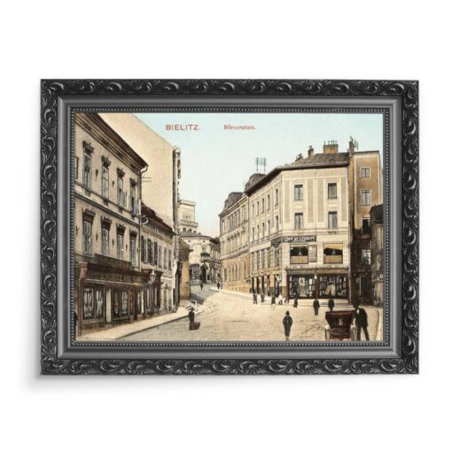 Bielsko-Biała Plac Franciszka Smolki 70x50 wydruk na płótnie CANVAS