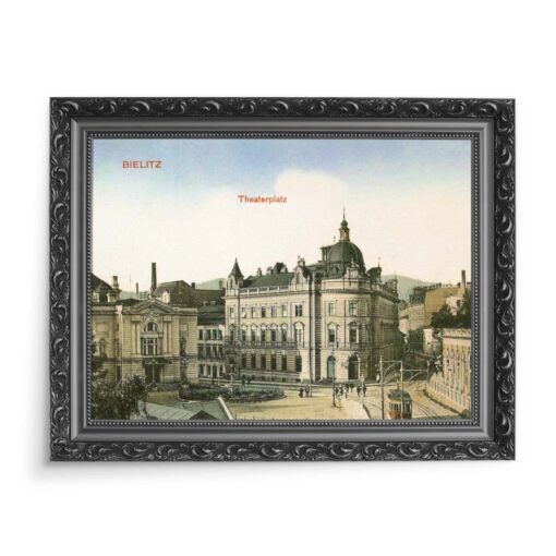 Bielsko-Biała Plac Teatralny 2 70x50 wydruk na płótnie CANVAS