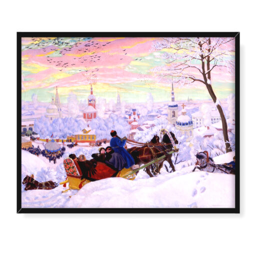 Boris Kustodiev Zapusty 50x40 w RAMIE