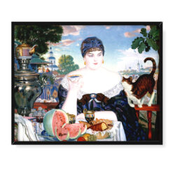 Boris Kustodiev Żona kupca przy herbacie 50x40