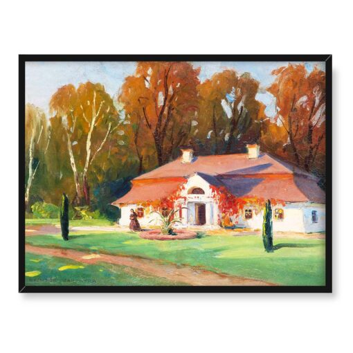 Bronisława Rychter-Janowska Dworek jesienią 40x30