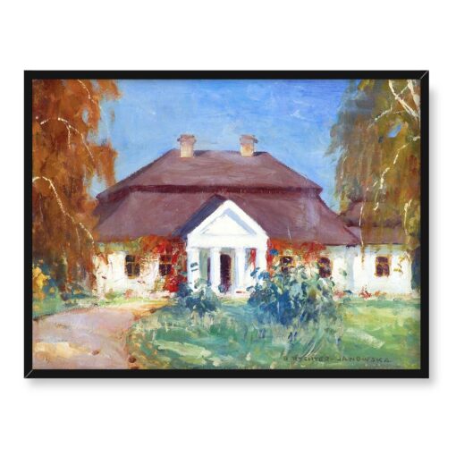 Bronisława Rychter-Janowska Dworek z portykiem 2 40x30 w RAMIE
