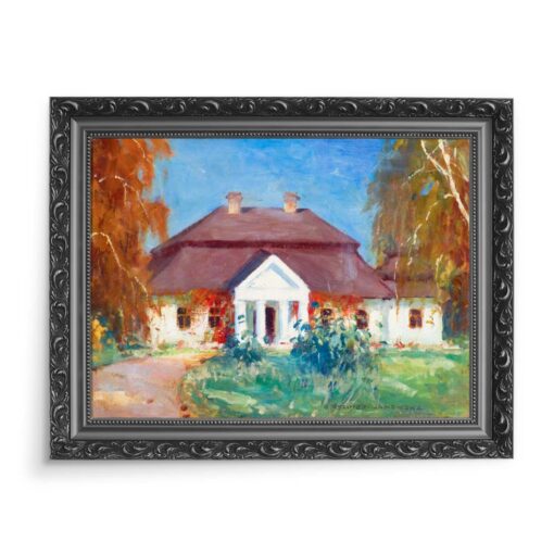 Bronisława Rychter-Janowska Dworek z portykiem 2 70x50 wydruk na płótnie CANVAS