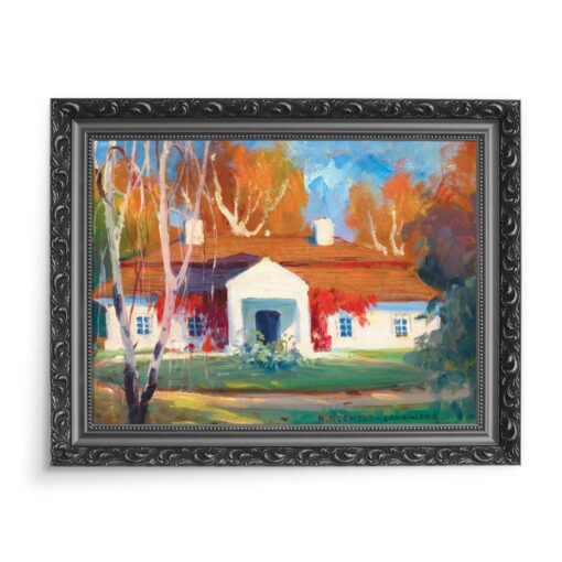 Bronisława Rychter-Janowska Dworek z portykiem 70x50 wydruk na płótnie CANVAS