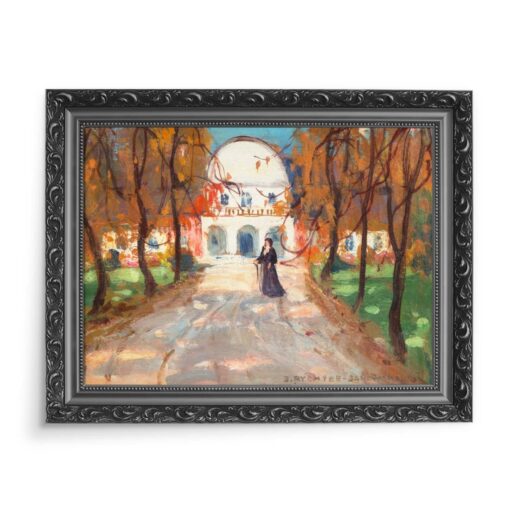 Bronisława Rychter-Janowska Przed dworkiem 70x50 wydruk na płótnie CANVAS