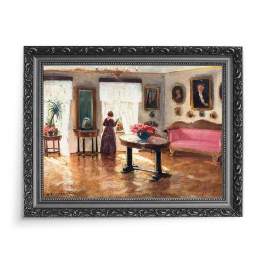 Bronisława Rychter-Janowska W salonie 2 70x50 wydruk na płótnie CANVAS