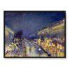 Camille Pissarro Bulwar Montmartre nocą 40×30 w RAMIE