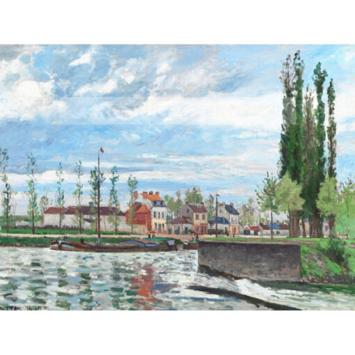 Camille Pissarro Śluza w Pontoise — produkt cyfrowy do pobrania