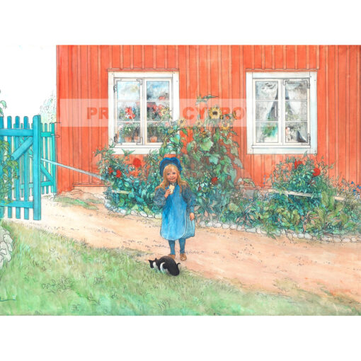 Carl Larsson Brita kot i kanapka — produkt cyfrowy do pobrania