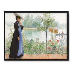 Carl Larsson Karin by the shore 40x30