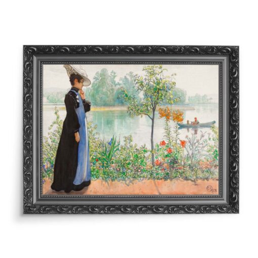 Carl Larsson Karin by the shore 70x50 wydruk na płótnie CANVAS