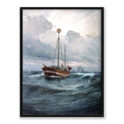Carl Locher Statek latarnia Skagen 30x40