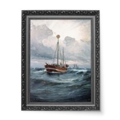 Carl Locher Statek latarnia Skagen 50x70 wydruk na płótnie CANVAS