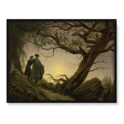 Caspar David Friedrich Dwaj mężczyźni obserwujący księżyc 40x30
