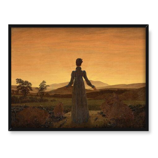 Caspar David Friedrich Kobieta na tle zachodzącego słońca 40x30