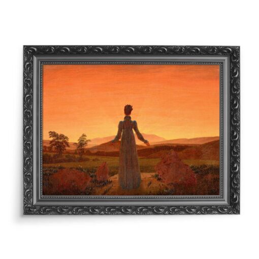 Caspar David Friedrich Kobieta na tle zachodzącego słońca 70x50 wydruk na płótnie CANVAS