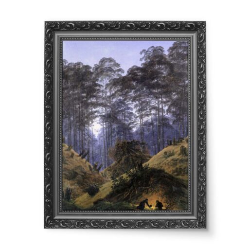 Caspar David Friedrich Las w świetle księżyca 50x70 wydruk na płótnie CANVAS