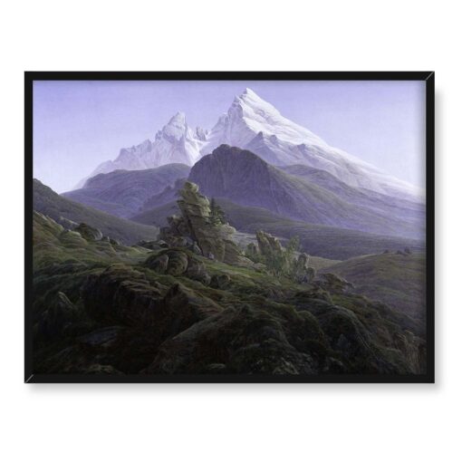 Caspar David Friedrich Watzman 40x30 w RAMIE
