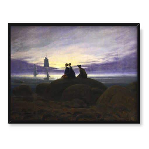 Caspar David Friedrich Wschód księżyca nad morzem 40x30