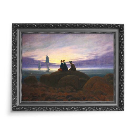 Caspar David Friedrich Wschód księżyca nad morzem 70x50 wydruk na płótnie CANVAS