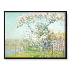 Childe Hassam Kwitnące jabłonie impresjonizm 40x30